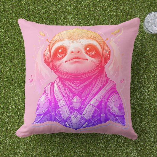 Pinkish Gleams, Cool Streams 51 x 51 Buitenkussen (Gras)