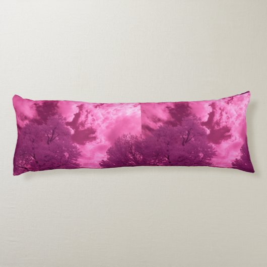 Pinkish Hues Infrared Cloud Lichaamskussen (Achterkant)