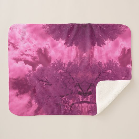 Pinkish Hues Infrared Cloud Sherpa Deken (Voorkant (horizontaal))