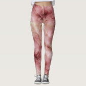Pinkish Intricate Marble Pattern Leggings (Voorkant)