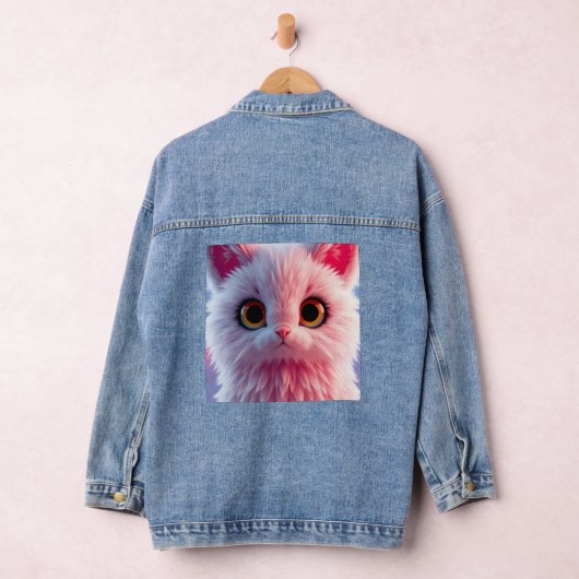 Pinkish-Kittycat Denim Jacket (Hangar)