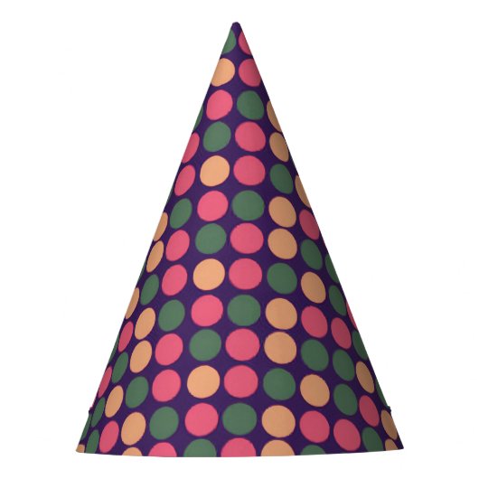 Pinkish Pixels Stippen Party Pet Feesthoedjes (Voorkant)