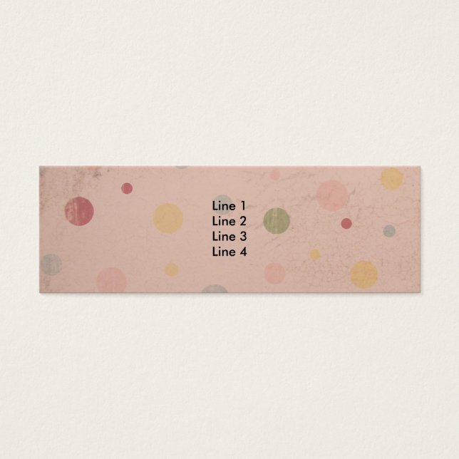 Pinkish Polka Dots Mini Visitekaartjes (Voorkant)
