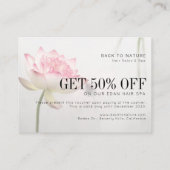 ©Pinkish White Lotus Holistic Health Discount Visitekaartje (Achterkant)