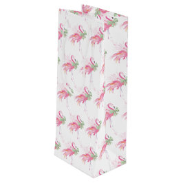 Pinkmas Flamingo Kerst Wijn Gift Bag Cadeautas