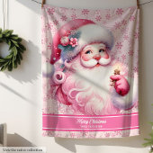 Pinkmas Gepersonaliseerde Santa Blanket voor Gezel Sherpa Deken