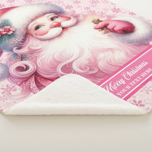 Pinkmas Gepersonaliseerde Santa Blanket voor Gezel Sherpa Deken (3/4)
