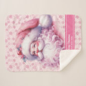 Pinkmas Meisjes Kerstman Naam Deken Kerst Gezellig (Voorkant (horizontaal))