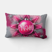 Pinkmas – Neon Holiday Pop Art Kussen (Achterkant)
