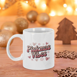Pinkmas Vibes | Cute Girly Pink Christmas Koffiemok