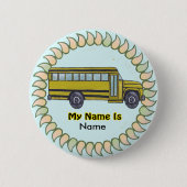 Pinknop School Bus Ronde Button 5,7 Cm (Voorkant)