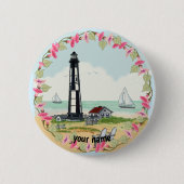 Pinknop voor Cape Henry Lighthouse Ronde Button 5,7 Cm (Voorkant)
