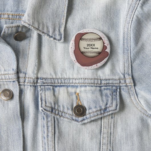 Pinknop voor honkbalhandschoen ronde button 5,7 cm (In situ)