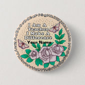 Pinknop voor leraar maakt verschil ronde button 5,7 cm (Voorkant)