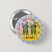 Pinknop voor Monkey Friends Ronde Button 5,7 Cm (Voorkant /achterkant)