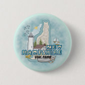 Pinknop voor New Hampshire Lighthouse Ronde Button 5,7 Cm (Voorkant)
