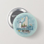 Pinknop voor New Hampshire Lighthouse Ronde Button 5,7 Cm (Voorkant /achterkant)
