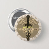 Pinknop voor orthopedisch verpleegkundige Caduceus Ronde Button 5,7 Cm (Voorkant /achterkant)