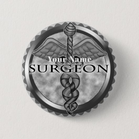 Pinknop voor Silver Surgeon Ronde Button 5,7 Cm (Voorkant)