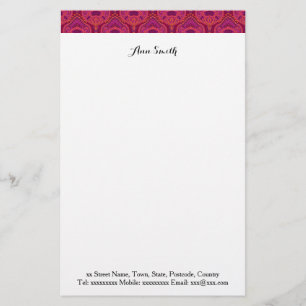 Pinkoinko - Gevederde Paisley Briefpapier
