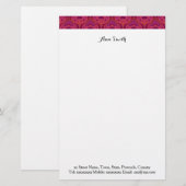 Pinkoinko - Gevederde Paisley Briefpapier (Voorkant / Achterkant)