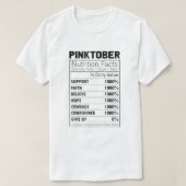 Pinkoktober Nutrition Facts Fight Breast Cancer Su T-shirt (Design voorkant)