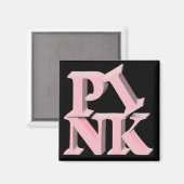PinkonBlack-borstkankerbewustzijn Magneet (Voorkant / Achterkant)