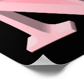 PinkonBlack Breast Cancer Awareness Poster (Hoek)