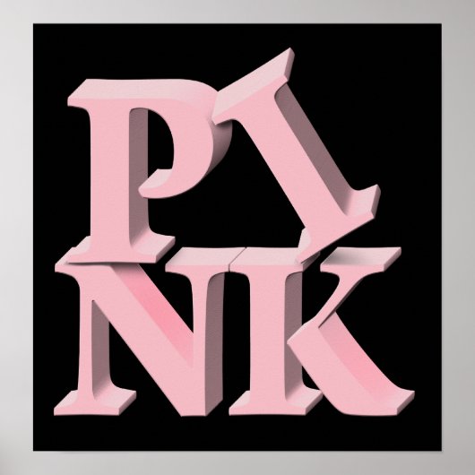 PinkonBlack Breast Cancer Awareness Poster (Voorkant)