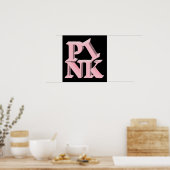 PinkonBlack Breast Cancer Awareness Poster (Keuken)