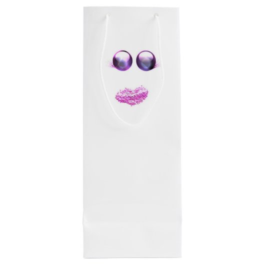 Pinkoween glitter ghost wijn cadeautas (Achterkant)