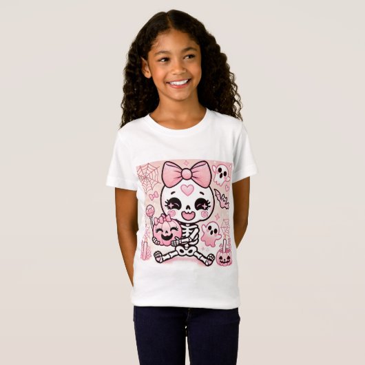 👻💀 Pinkoween is Schattige geworden! 💀👻 T-shirt (Voorkant volledig)