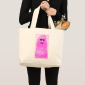 Pinkoween spooktacular ghost grote tote bag (Voorkant (product))