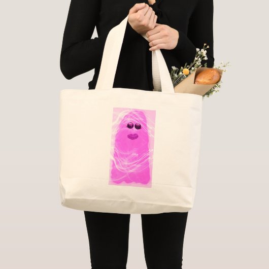 Pinkoween spooktacular ghost grote tote bag (Voorkant (product))