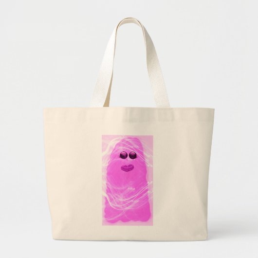 Pinkoween spooktacular ghost grote tote bag (Voorkant)