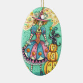 PINKPARTIJ WITCH IS HALLOEEN MAGIC, ZWARTE CAT KERAMISCH ORNAMENT (Rechts)