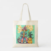 PINKPARTIJ WITCH, MAGISCHE ZWARTE CAT-TRICK OR TRE TOTE BAG (Achterkant)
