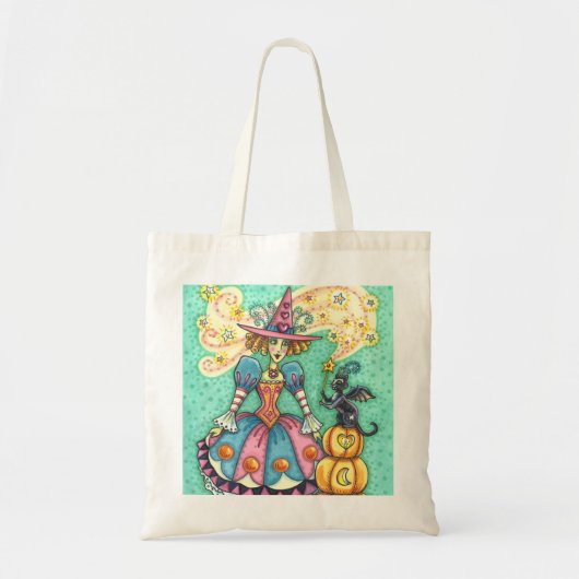 PINKPARTIJ WITCH, MAGISCHE ZWARTE CAT-TRICK OR TRE TOTE BAG (Voorkant)