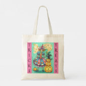 PINKPARTIJ WITCH, MAGISCHE ZWARTE CAT-TRICK OR TRE TOTE BAG (Achterkant)