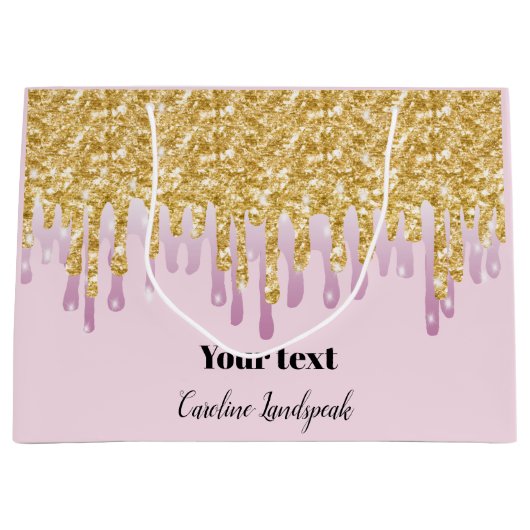 Pinkpatroon & Gold Driving Pattern Retirement Groot Cadeauzakje (Voorkant)