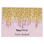 Pinkpatroon & Gold Driving Pattern Retirement Groot Cadeauzakje (Achterkant)