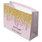 Pinkpatroon & Gold Driving Pattern Retirement Groot Cadeauzakje (Achterkant Gekanteld)