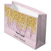 Pinkpatroon & Gold Driving Pattern Retirement Groot Cadeauzakje (Voorkant Gekanteld)