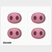 PinkPig Snout Rechthoekige Sticker (Vel)