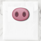 PinkPig Snout Rechthoekige Sticker (Tas)
