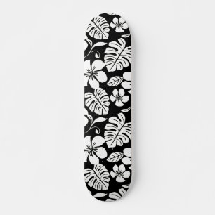 PINKPLUMERIE (ZWART) PERSOONLIJK SKATEBOARD