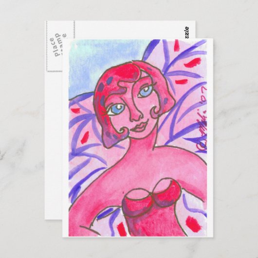 PinkPurpFairy Briefkaart (Voorkant / Achterkant)