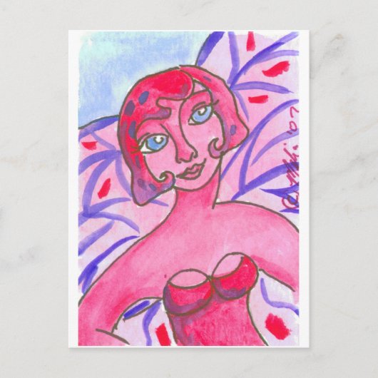 PinkPurpFairy Briefkaart (Voorkant)