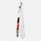 Pinkrood Geel Hibiscus, vrij, roze Stropdas (Achterkant)