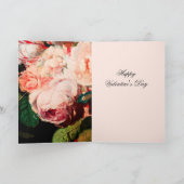 PINKROSE, ANEMON EN BLAUWE Valentijnsdag Feestdagen Kaart (Binnen)